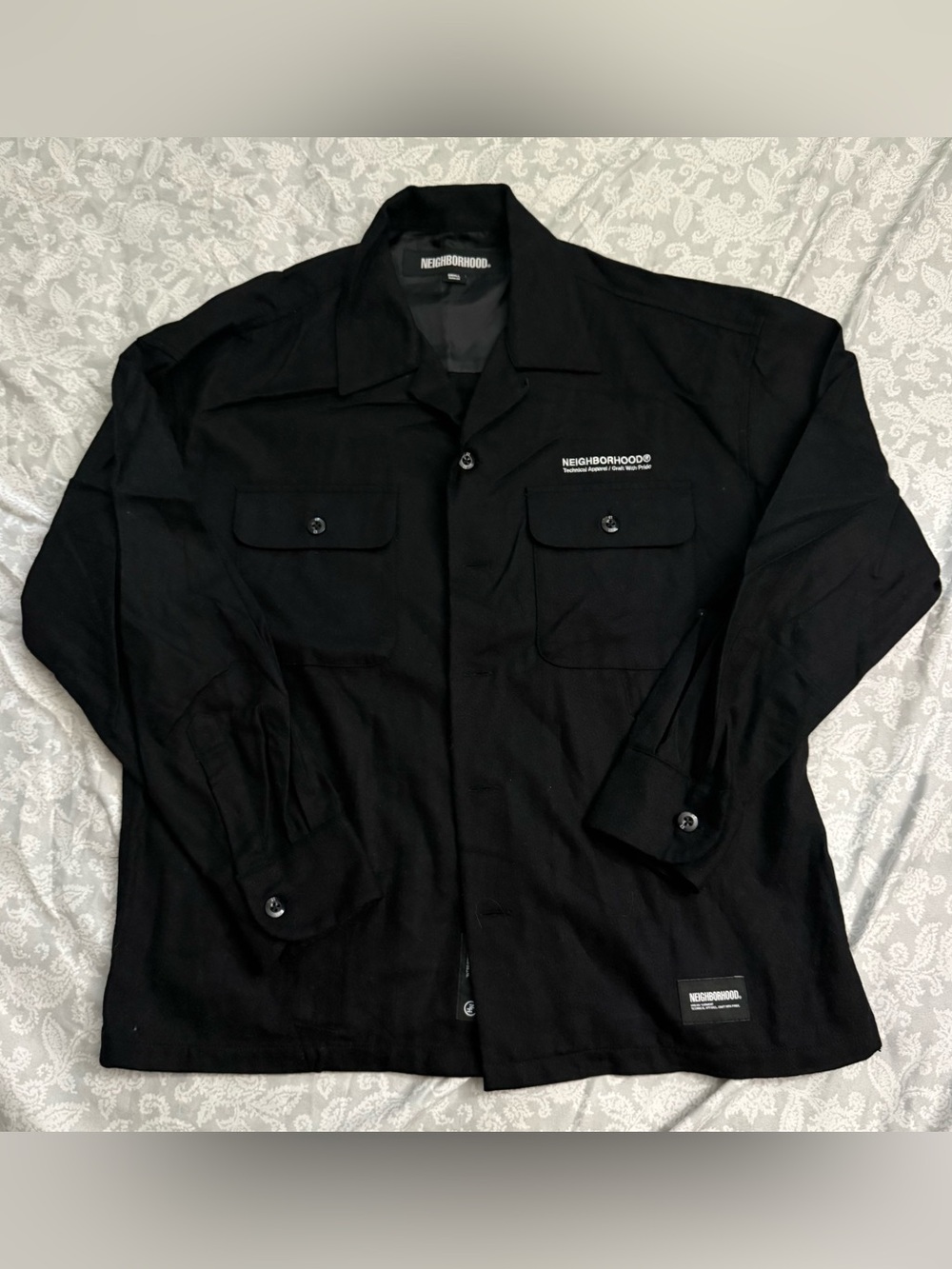 Neighborhood Black Military-Style Utility Jacket